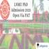 LNMU PhD Admission 2025 Open Via PAT; Apply by February 11